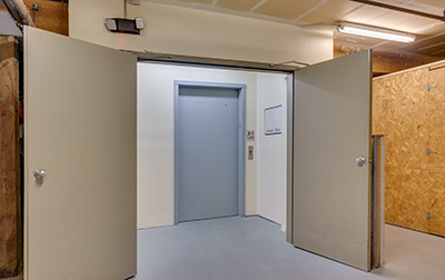 Convenient elevator access for upper level units.